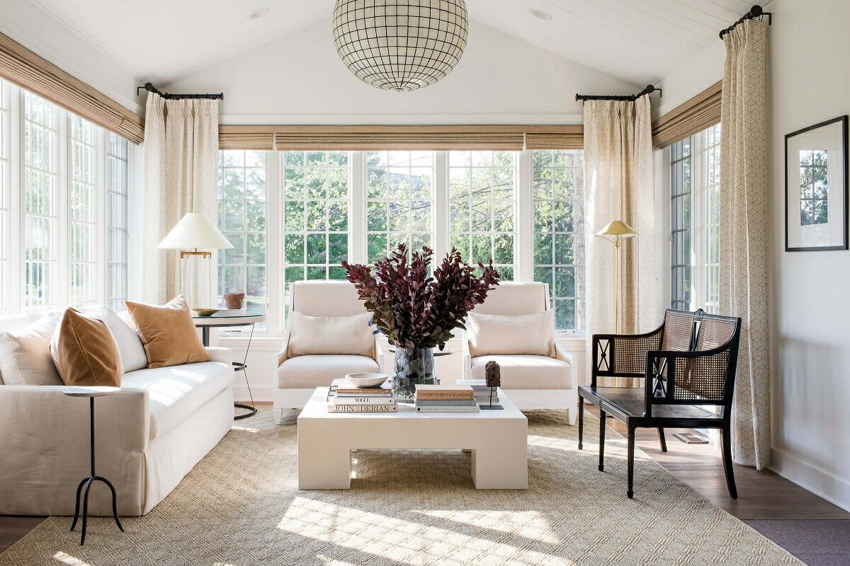 Before & After: Relaxing Sunroom Interior Design - Decorilla Online Interior Design