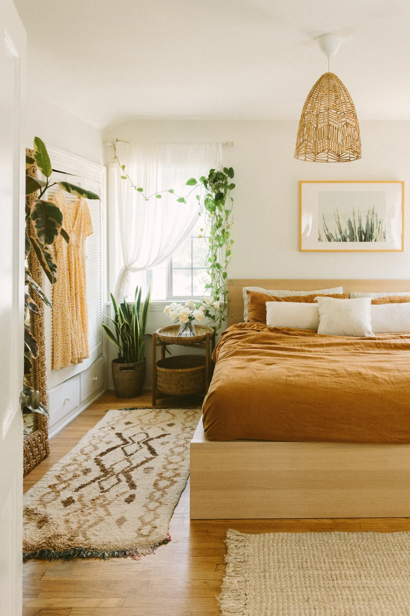 Before/After: Cozy Bedroom Refresh — black & blooms