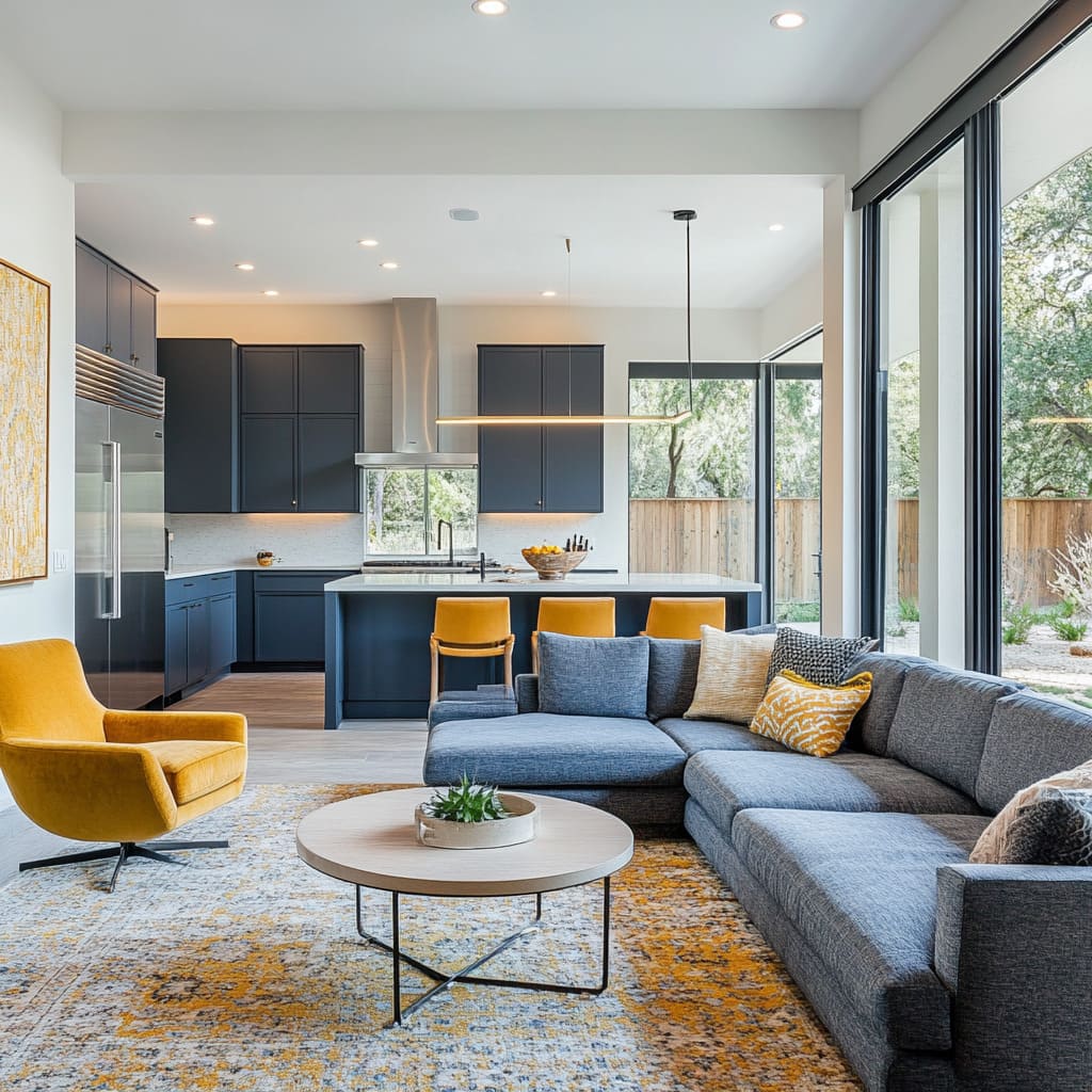 Blue and Yellow Living Room Ideas | Balance Bold Colors Smartly