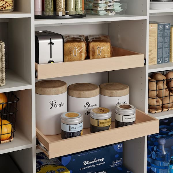 Closet Evolution 74 in. W White Wood Pantry System WH76 - The Home Depot