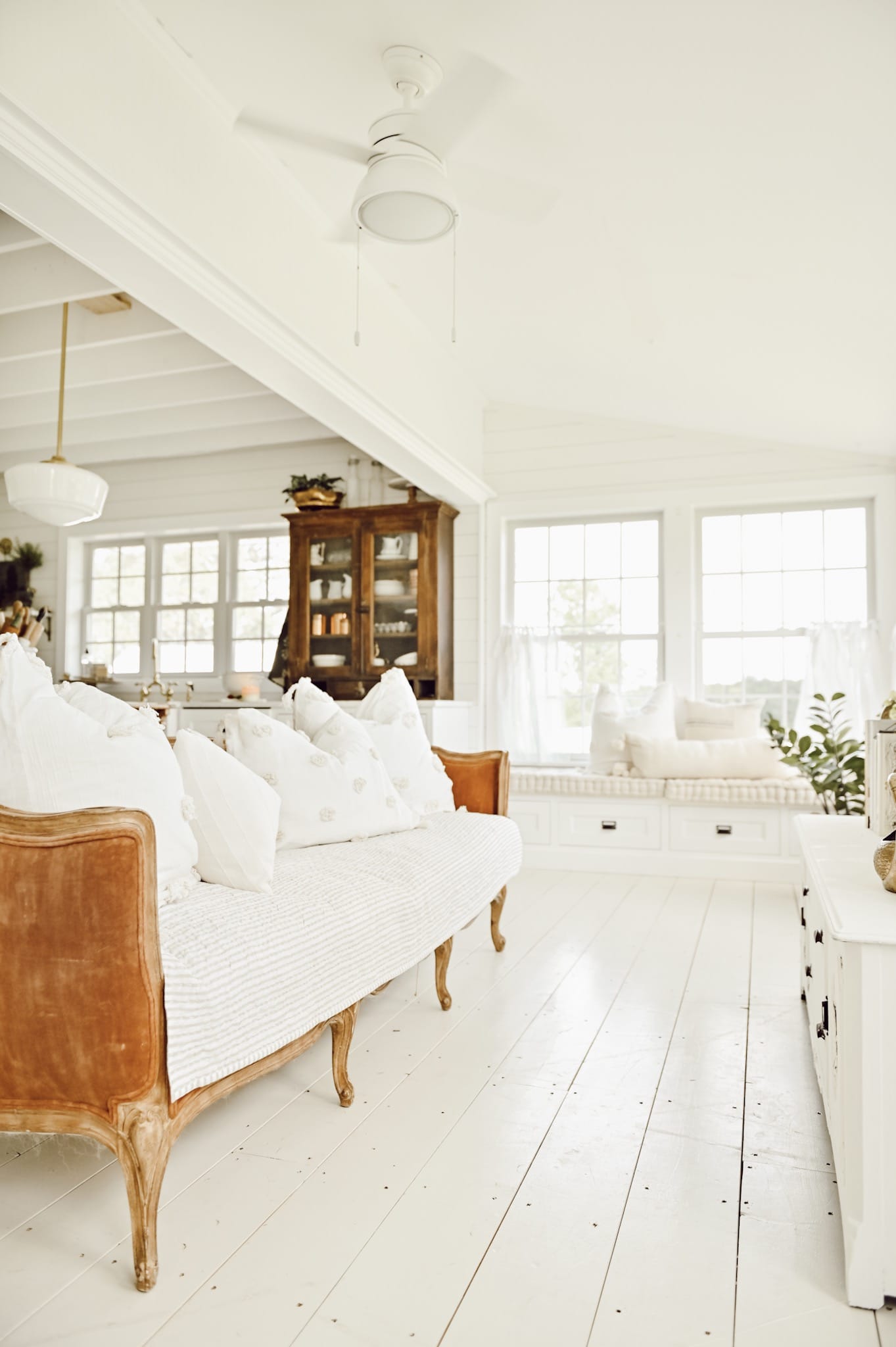 Cozy & Comfy Farmhouse Sunroom - Liz Marie Blog