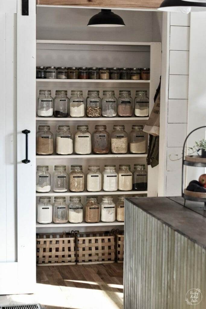 DIY Walk In Pantry Build Perfect for a Small Kitchen - Rocky Hedge Farm
