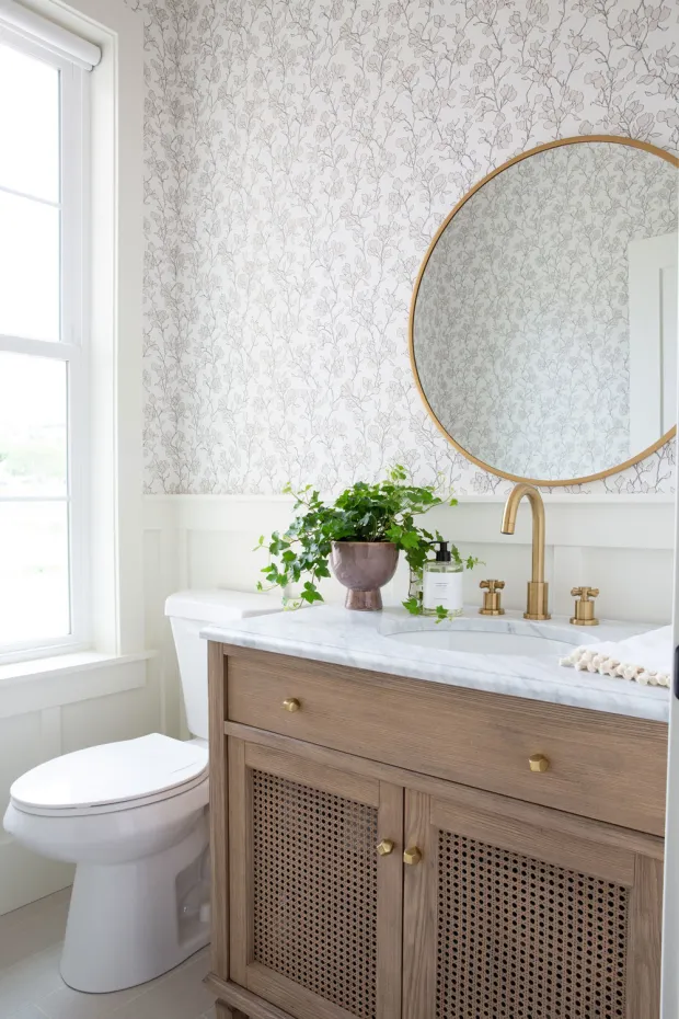 Farmhouse Half Bath Ideas | A Blissful Nest