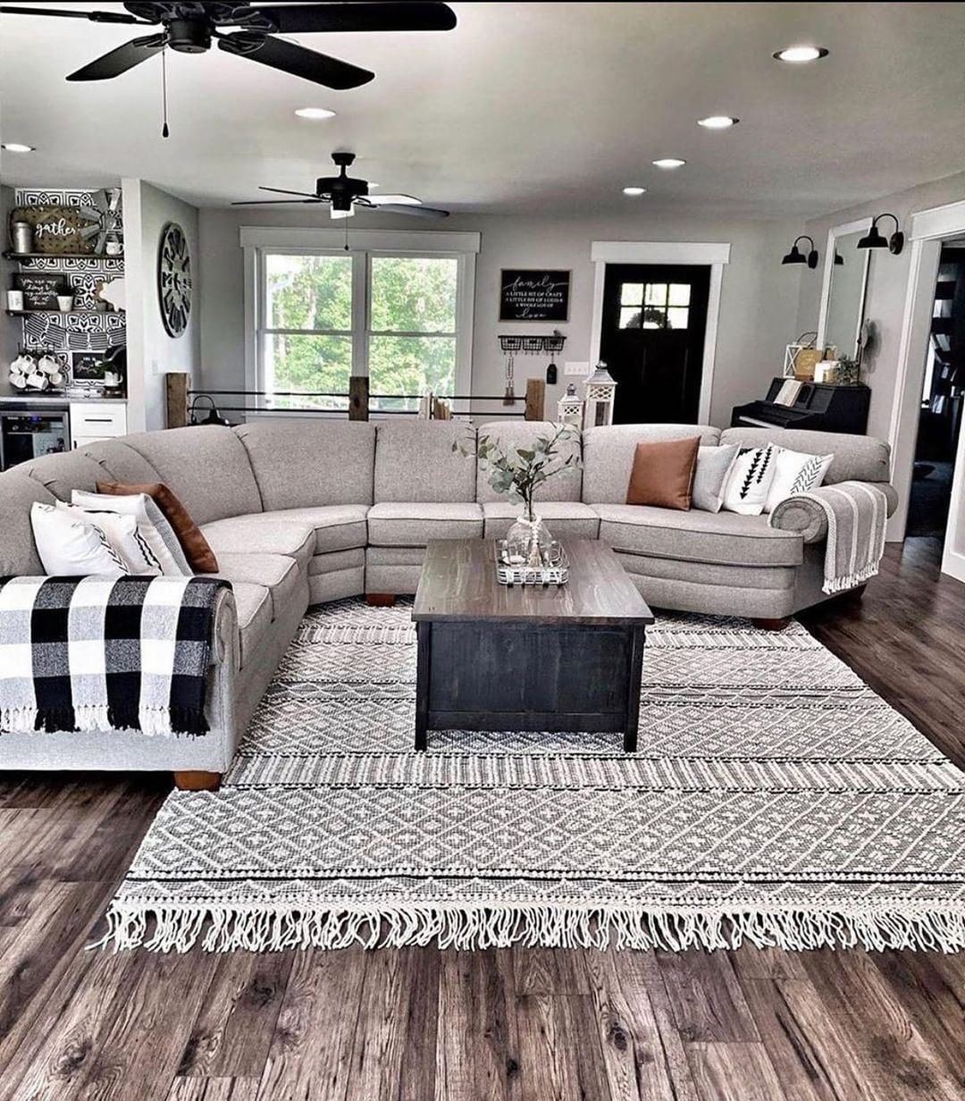 Farmhouse Living Room Ideas for Cozy Gray & Warm Styles