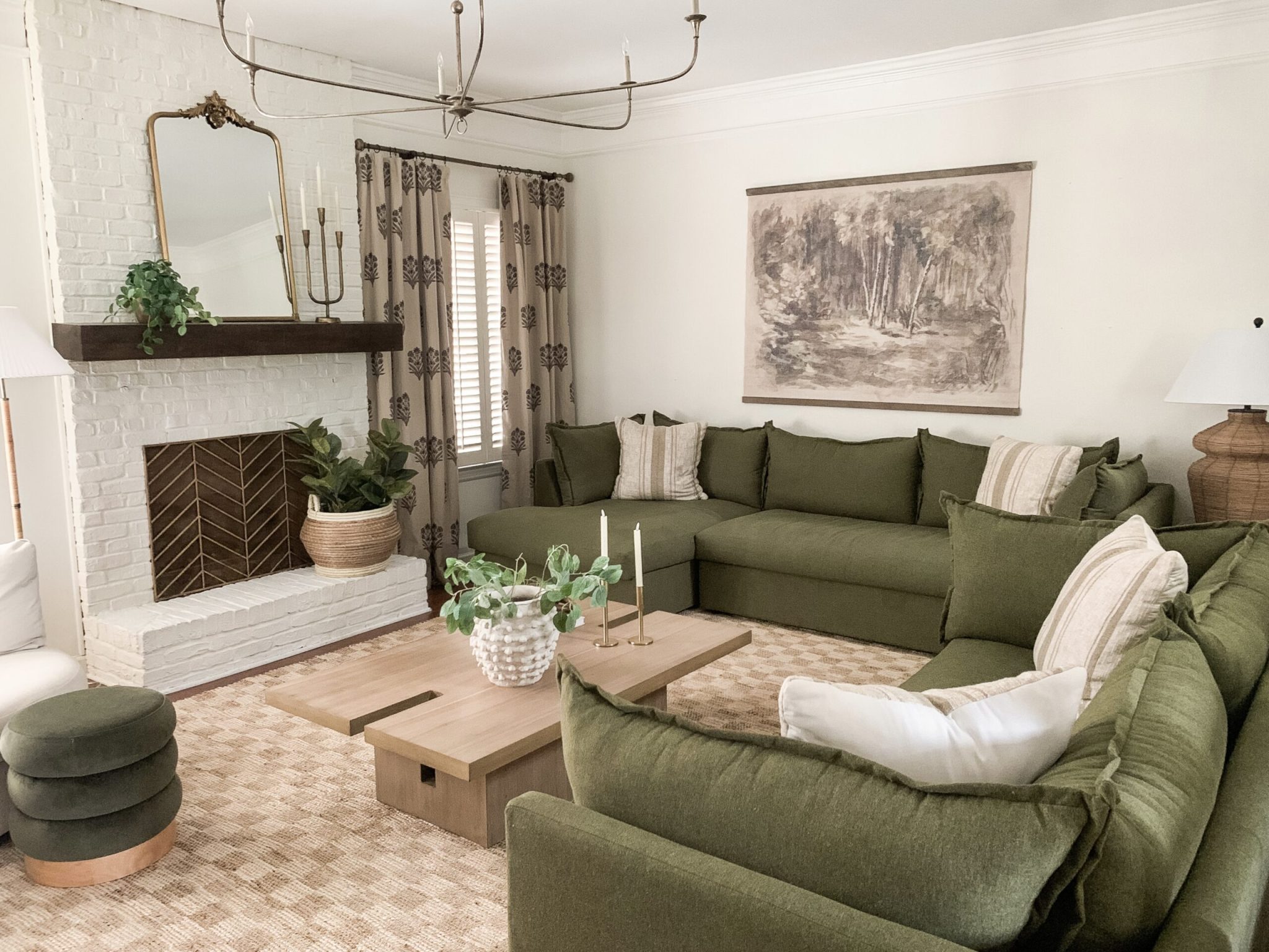 Green Joybird Sofas- Living Room Reveal | Bless This Nest