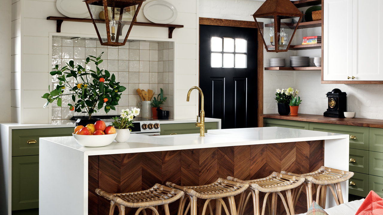 House & Home - This Rustic Kitchen Will Inspire You To Paint Your Cabinets Green