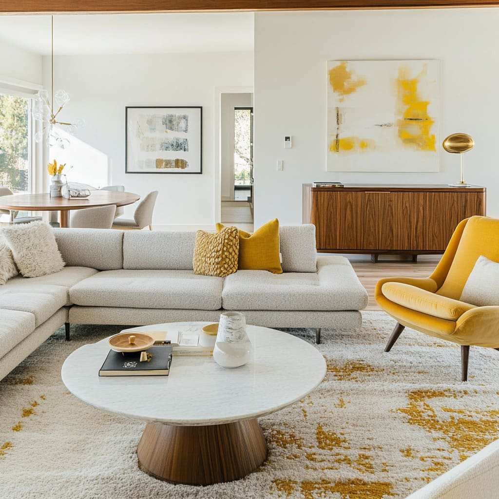 How Designers Use Yellow for a Stylish, Balanced Living Room