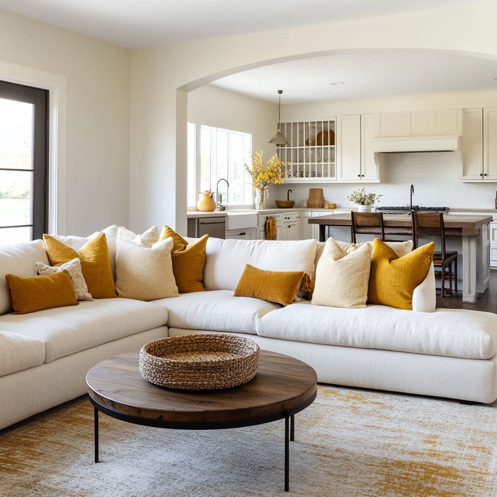 How Designers Use Yellow for a Stylish, Balanced Living Room
