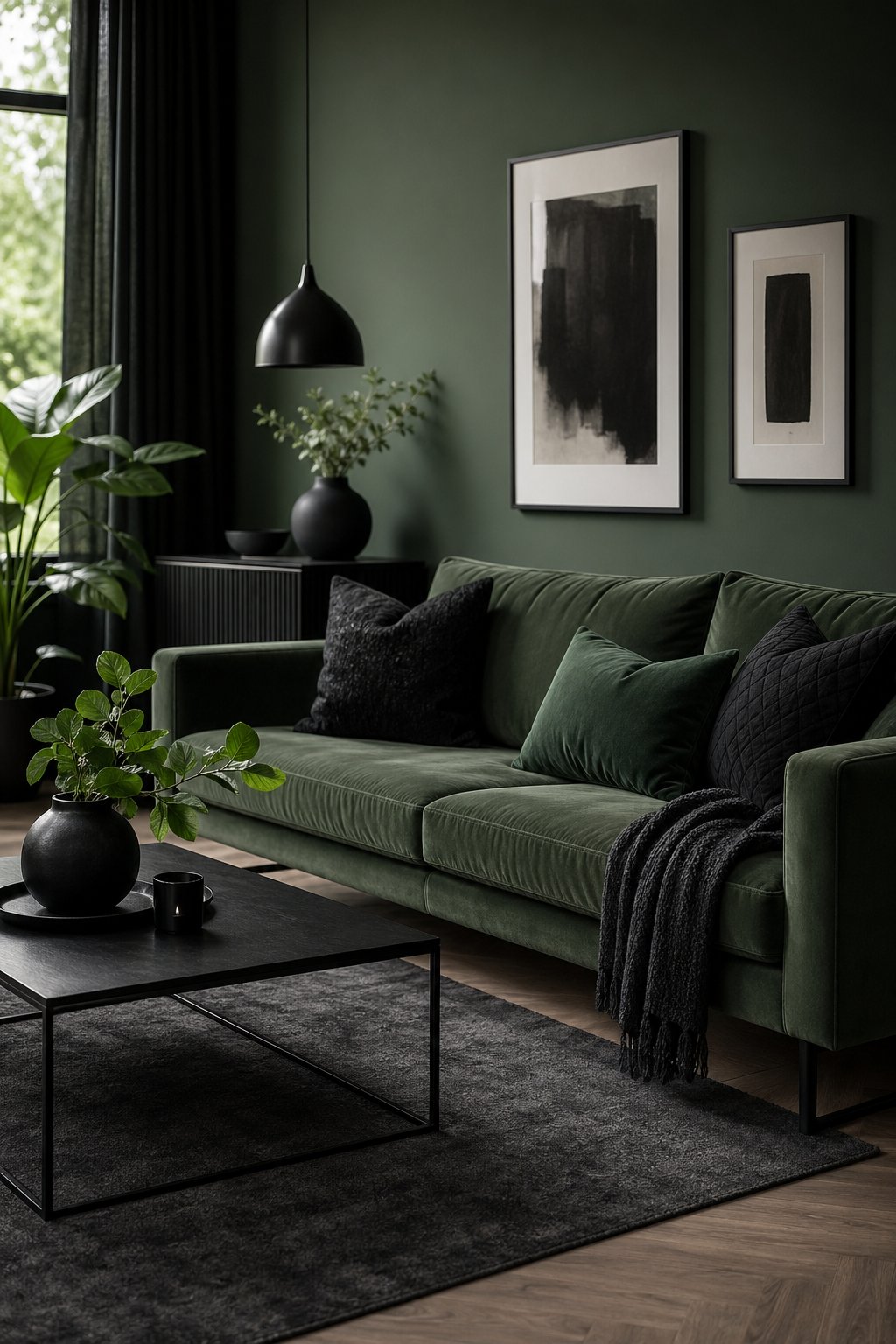 How I Create a Moody Green Living Room with these 10 Decor Ideas | AZMIND