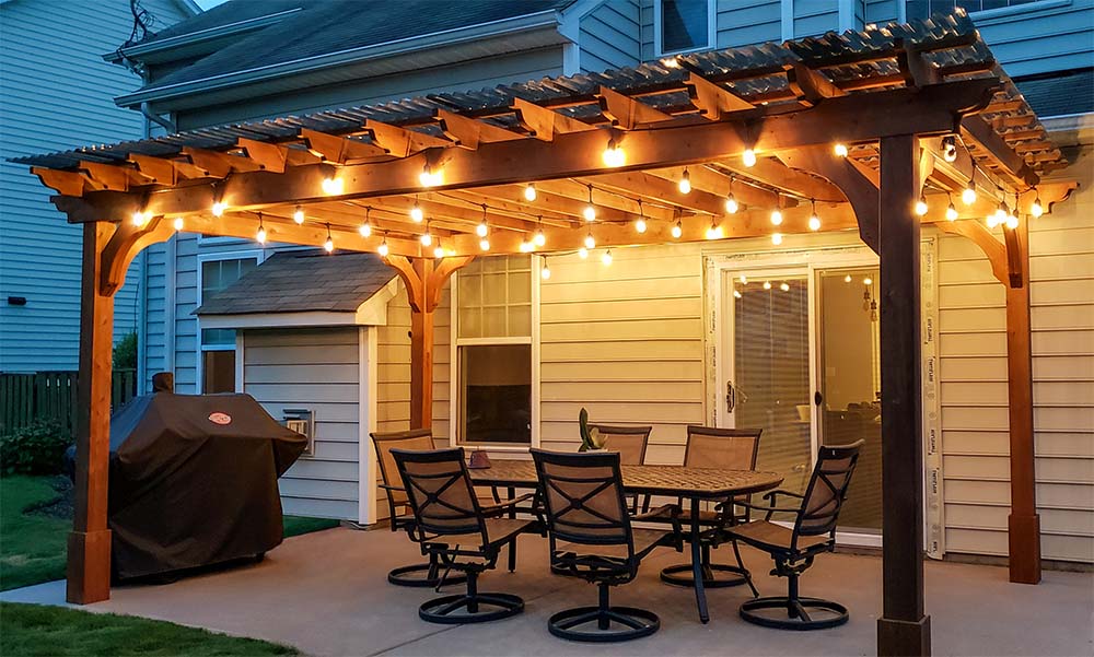 How To Add Lights to a Pergola or Pavilion - PergolaKitsUSA.com