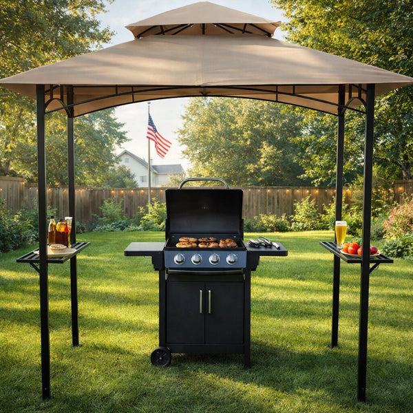 KOZYARD Andra 8' x 5' BBQ Grill Gazebo Canopy Tent, Soft Top Vented Ro – Kozyard LLC.