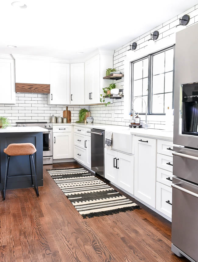 Open Floor Plan Kitchen Renovation Reveal: Before and After | Little House of Four - Creating a beautiful home, one thrifty project at a time.