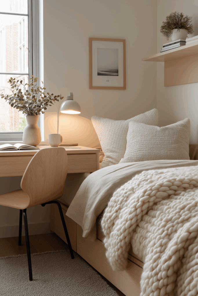 Organic Modern Dorm Room: Stylish Ideas for Small Spaces | Divine Decor Finds