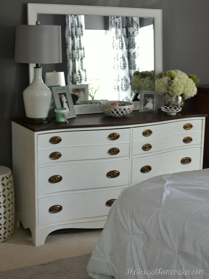 Painted Dresser and Mirror makeover (Master Bedroom furniture)