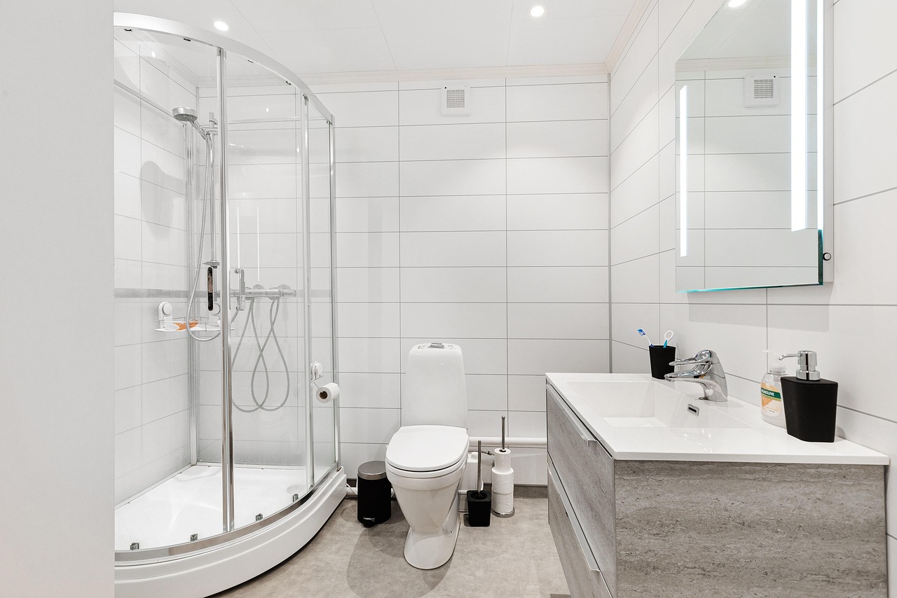 real estate, interior, nature, bath room, toilet, shelf, sink, luxury, art, table, wood, chair, shampoo, shower, washing machine, mirror, towel, decor, cabinet, plant, carpet