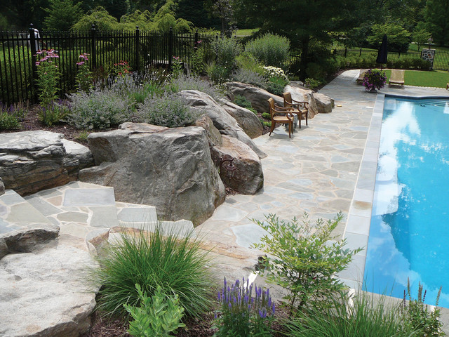 Rock Garden Pool - Contemporary - Pool - Philadelphia - by Wallace Landscape Associates | Houzz