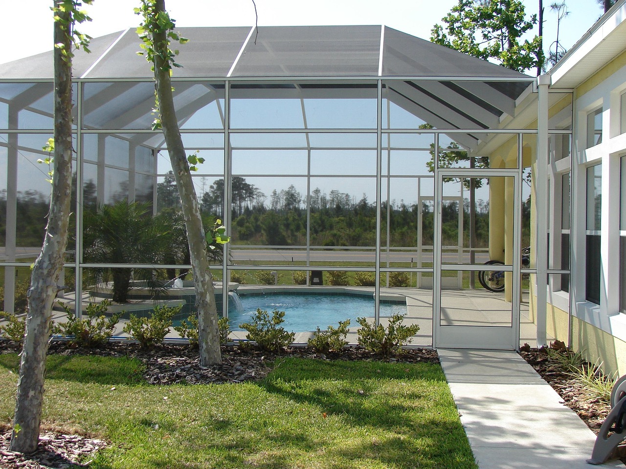 screen room, winter garden, sunroom, porch, patio, room, house, pool, swimming pool, sunroom, sunroom, sunroom, sunroom, sunroom