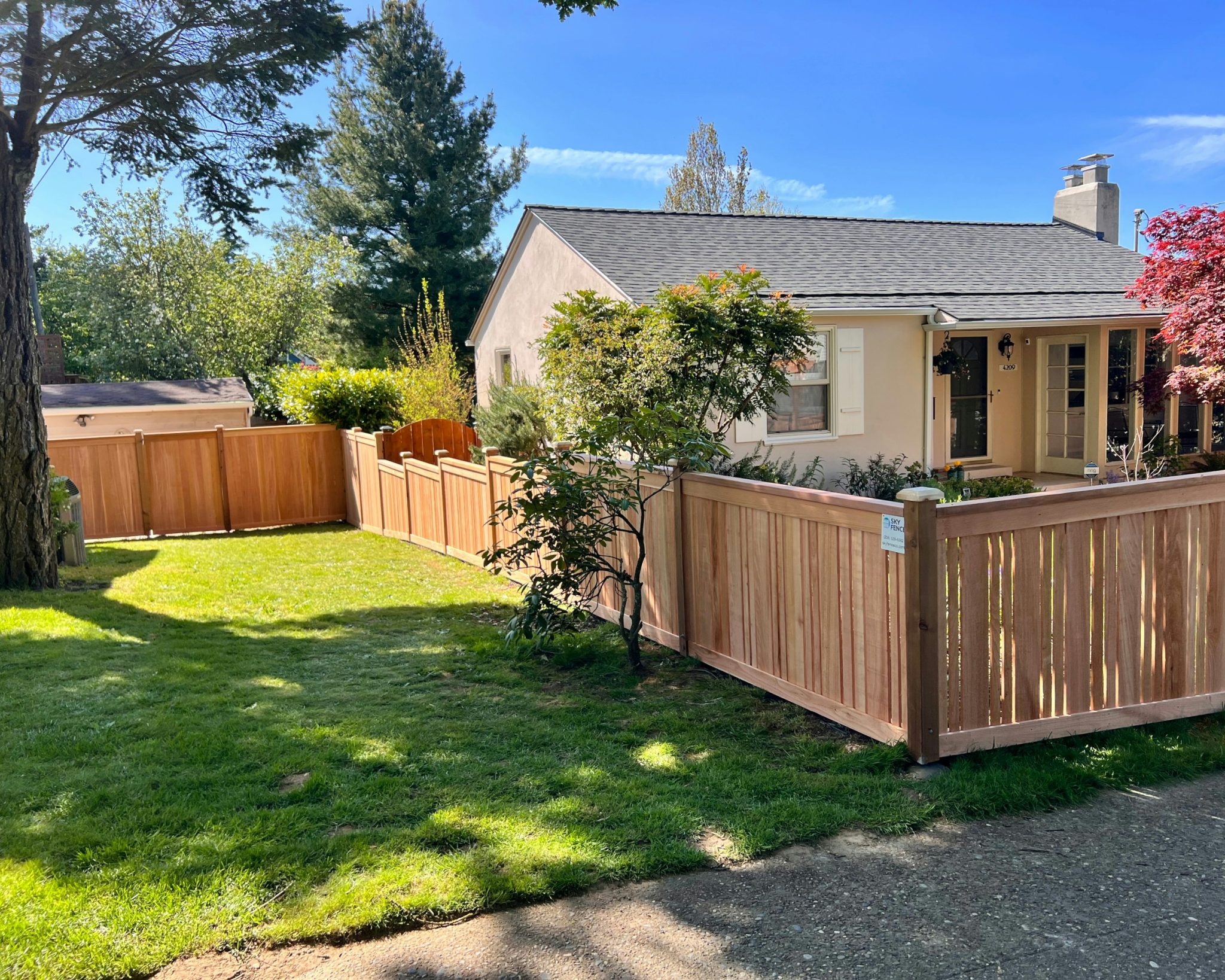 Seattle home with cedar fence