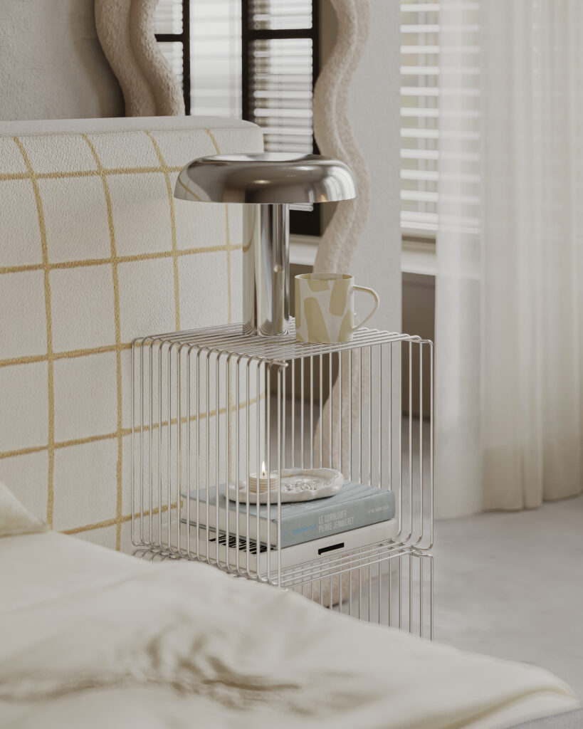 Serene Minimalist Bedroom with Butter Yellow & Soft Blue Accents - ESIES