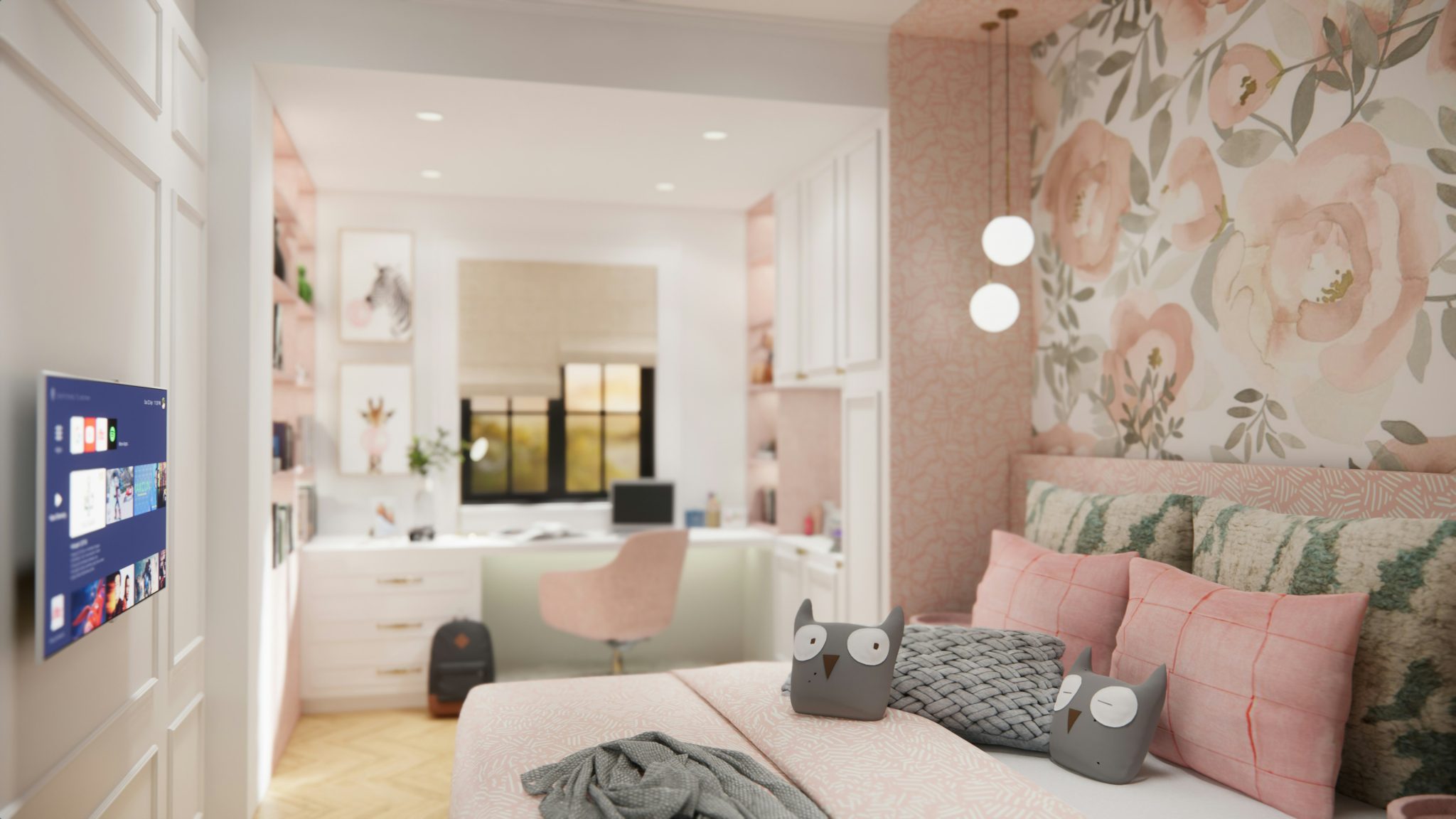 simple minimalist beautiful bedroom design. 