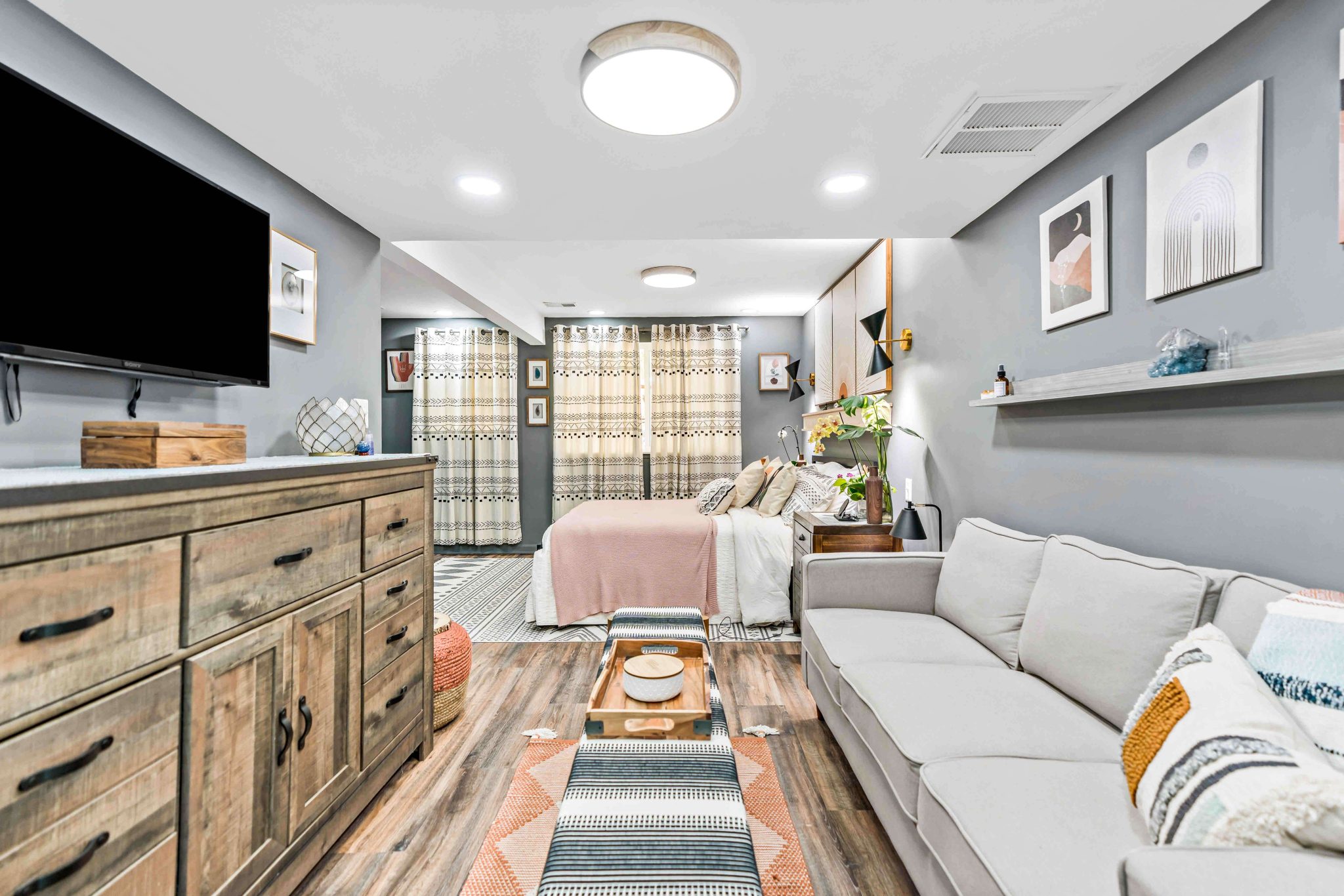 Sterling Basement Transformed into Cozy and Functional Primary Suite