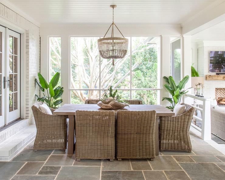 Sunken Sunroom Dining Room Design Ideas