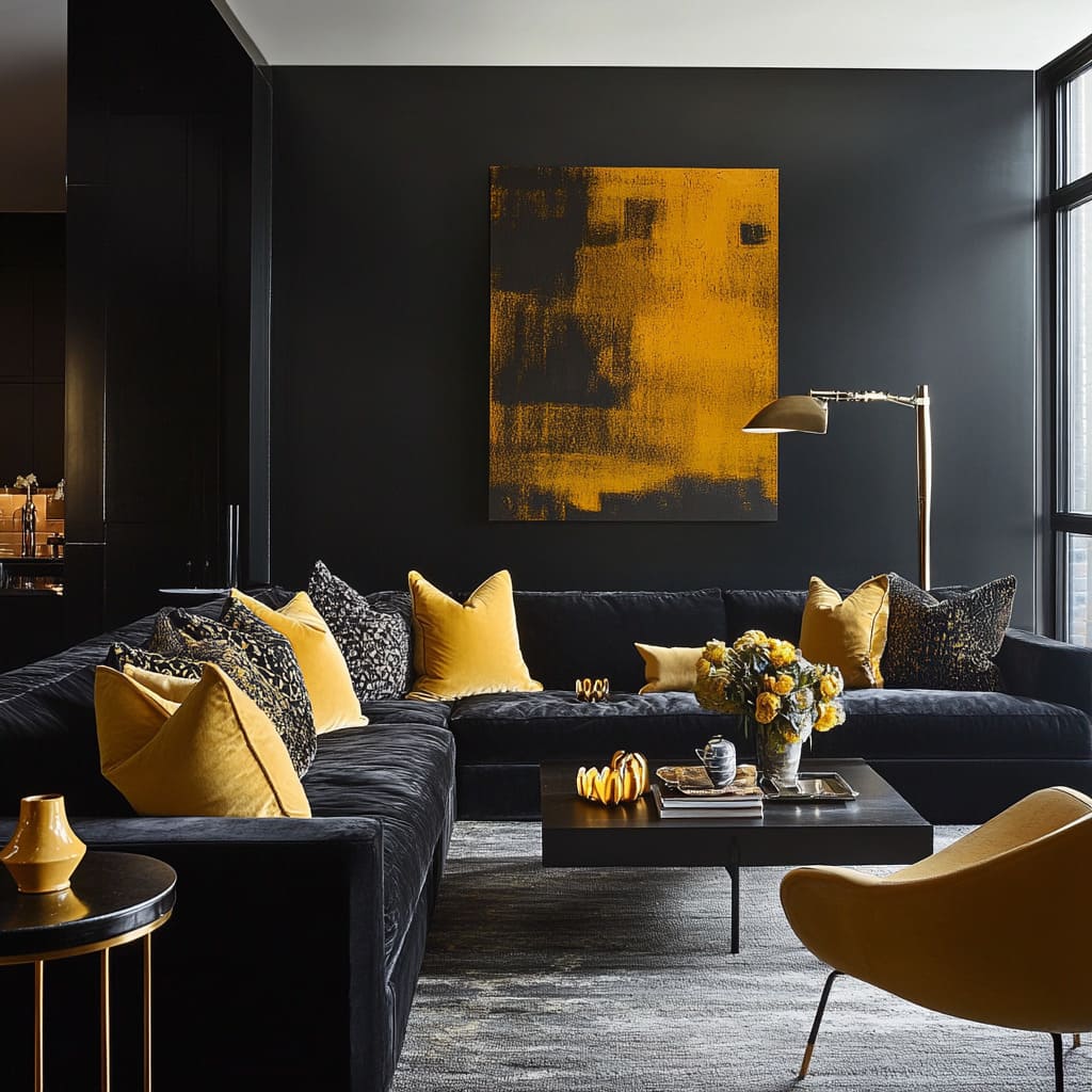 Trendy Yellow Living Room: Using Warm Tones Effectively | FH