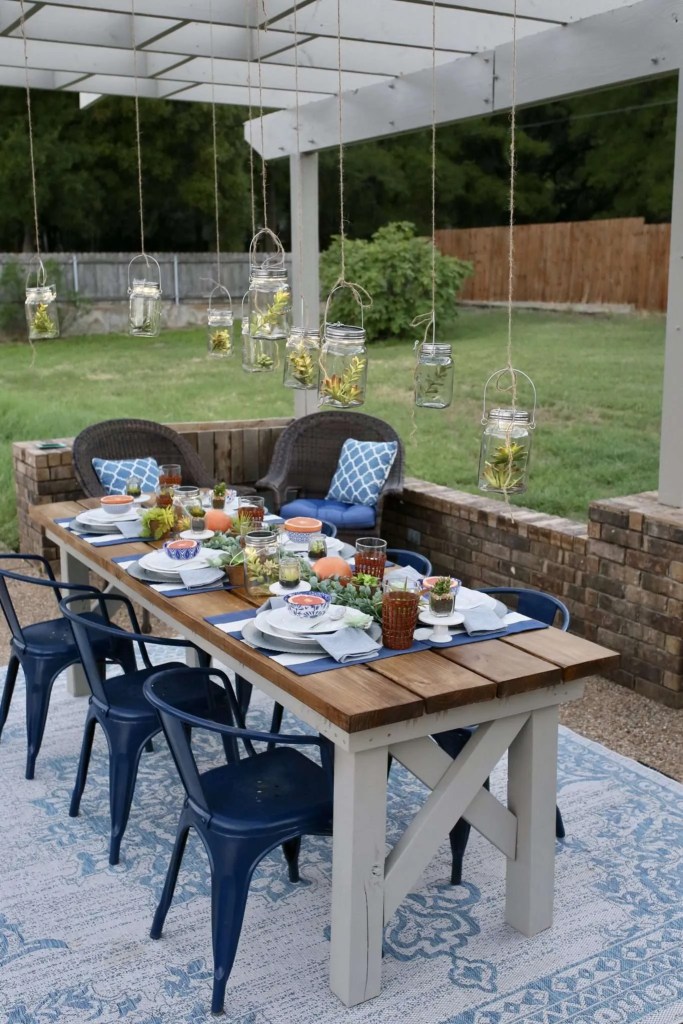 Updating an Outdoor Dining Space for Summer to Fall