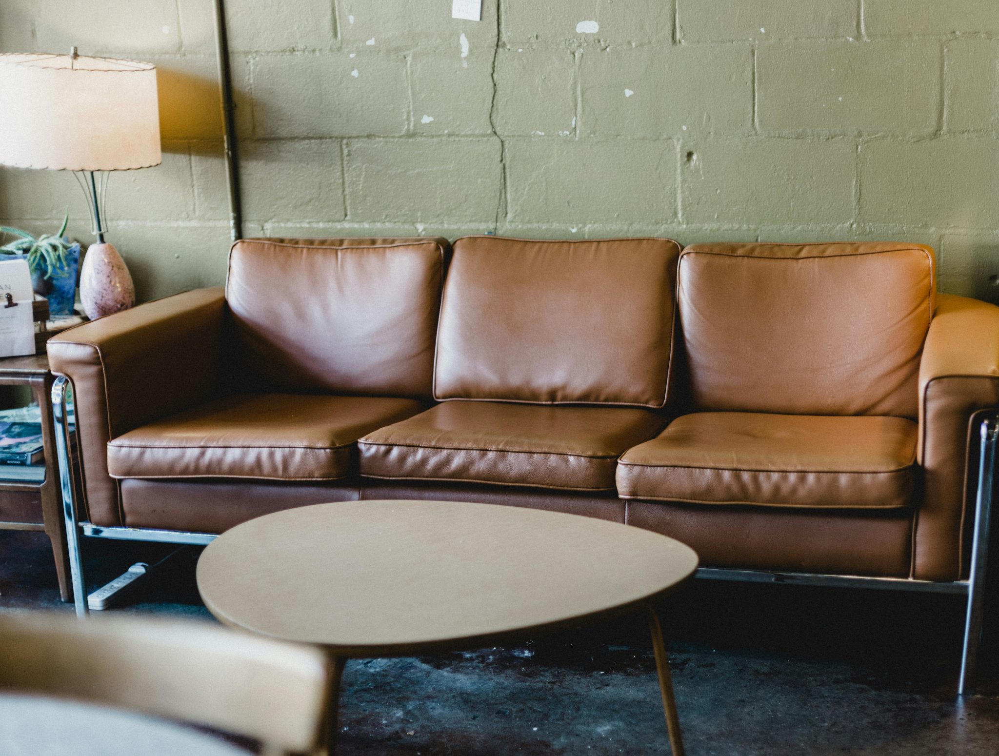 Vintage Leather Couch for the Win.