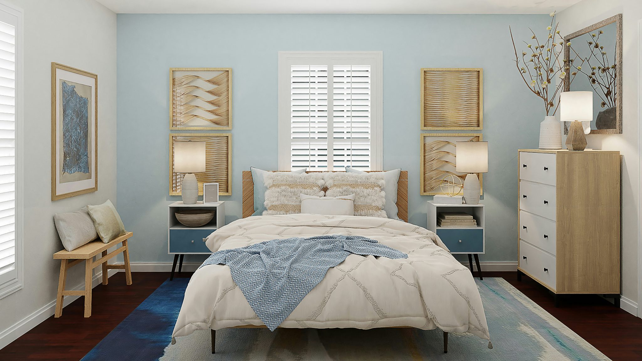 white bed linen near brown wooden table