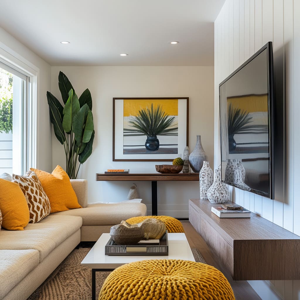 Yellow Accents Done Right: Balanced Yellow Living Room Ideas