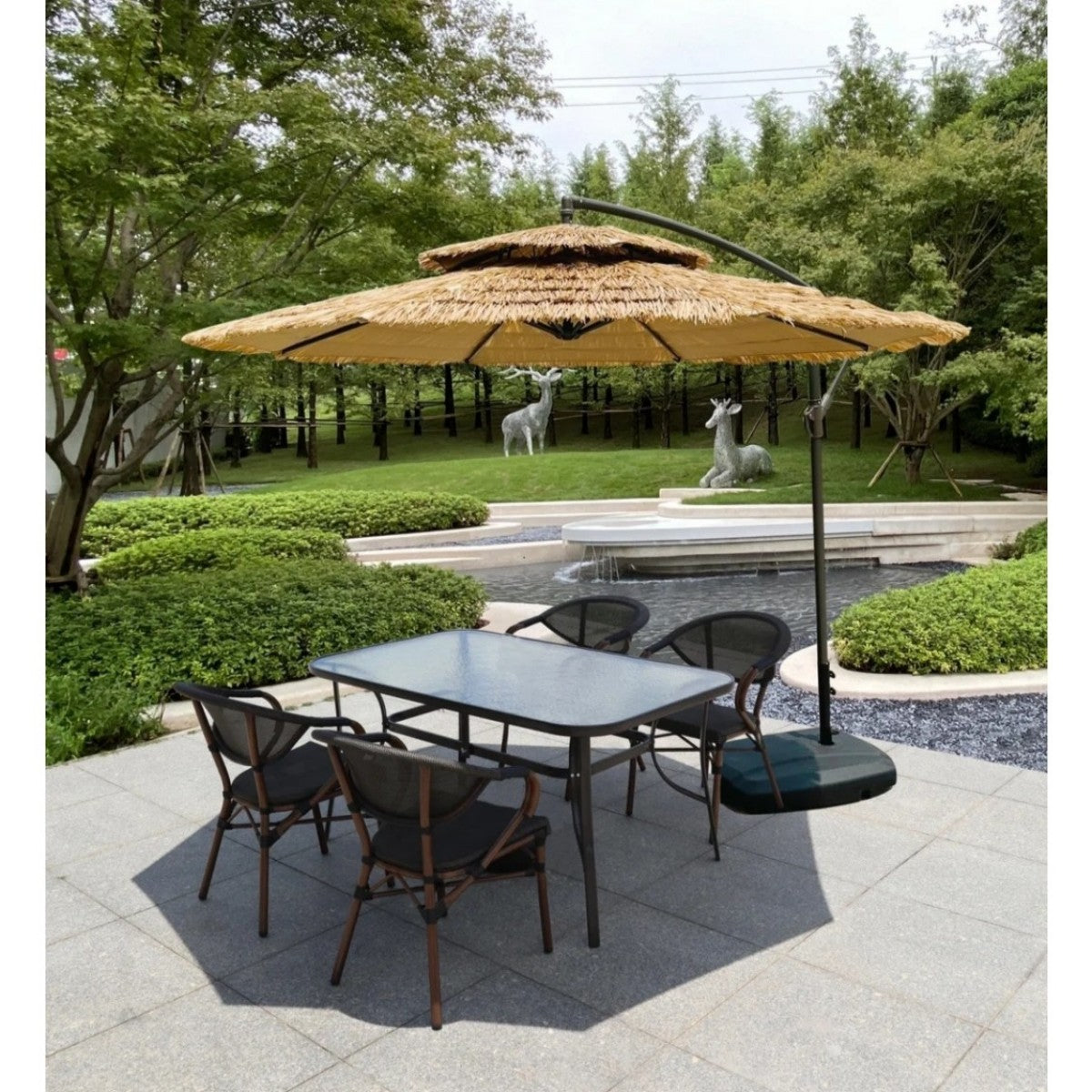 10FT Tiki Cantilever Patio Umbrella – ABODEOFJOY INC