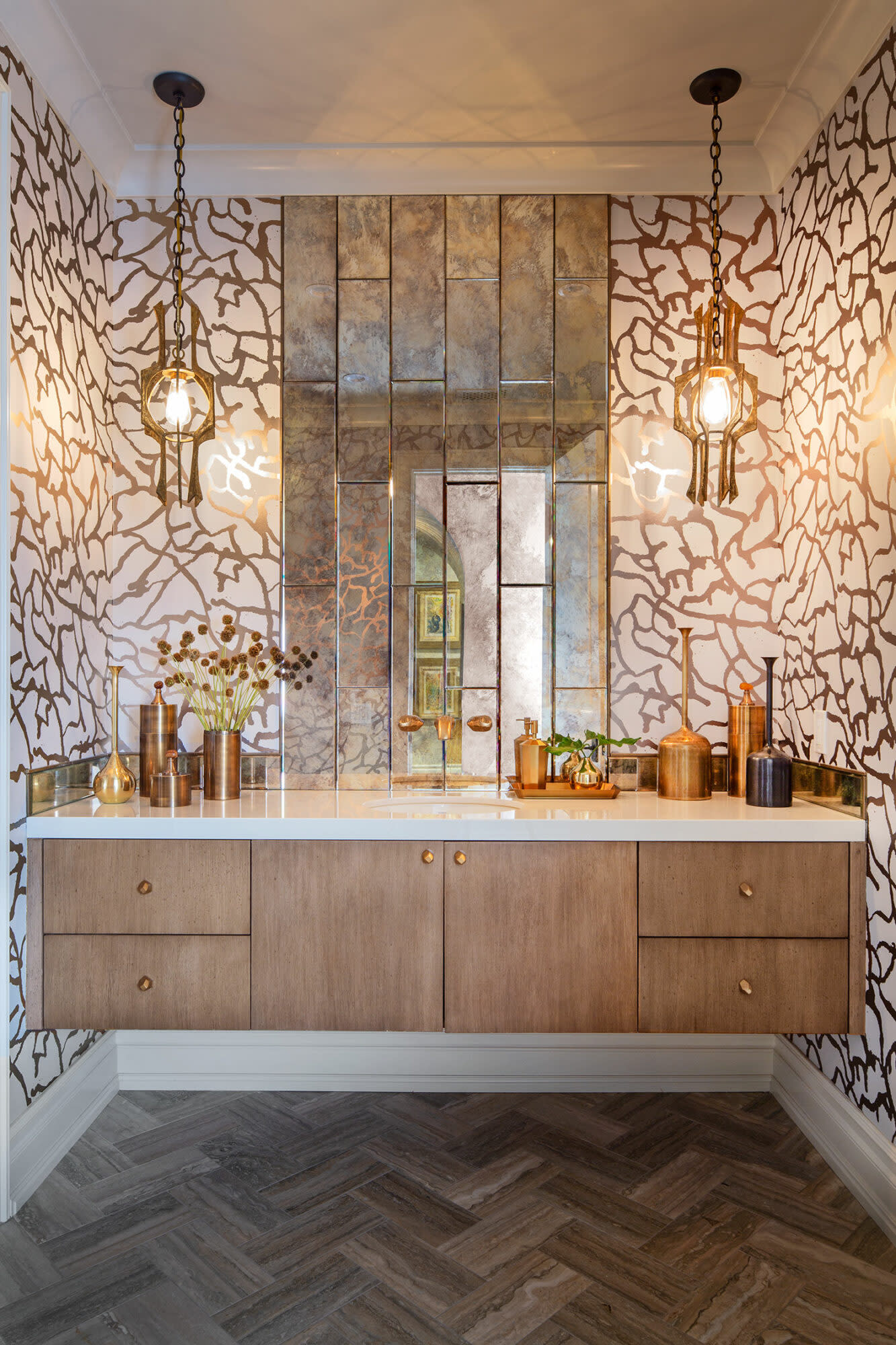 12 Modern Powder Room Ideas With Major Wow Factor | LUXE Interiors + Design