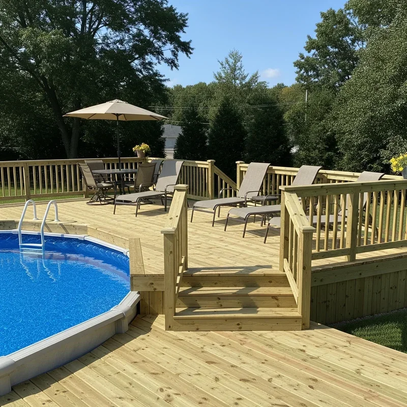 15 Above Ground Pool Deck Ideas on a Budget Design