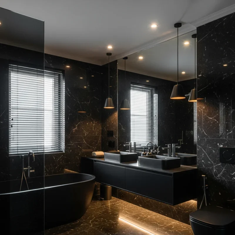 15 Moody Bathroom Ideas to Embrace the Dark Side