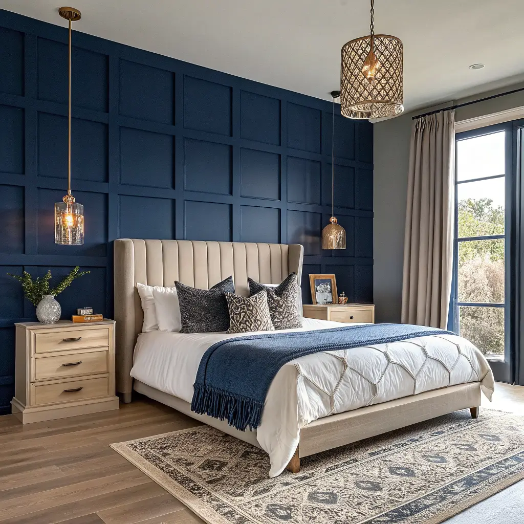 15 Stunning Navy Blue Accent Wall Bedroom Ideas for Cozy Spaces