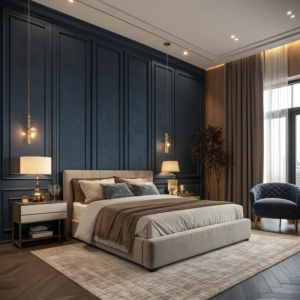 15 Stunning Navy Blue Accent Wall Bedroom Ideas for Cozy Spaces