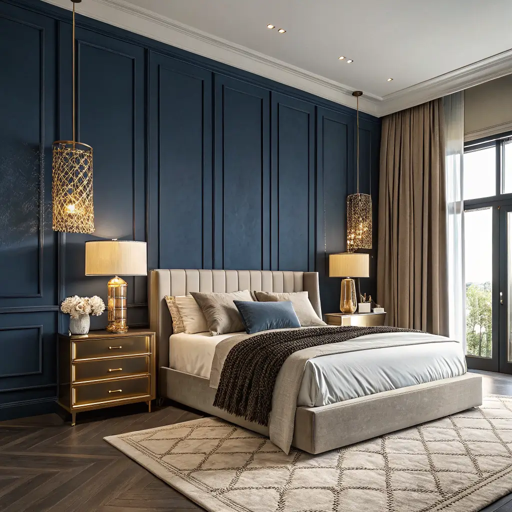 15 Stunning Navy Blue Accent Wall Bedroom Ideas for Cozy Spaces