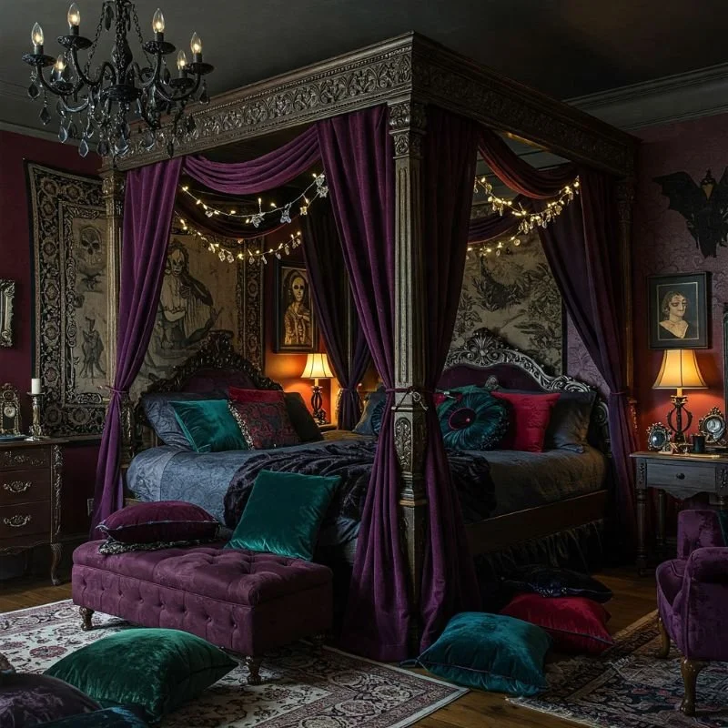 15 Whimsigoth Bedroom Ideas for a Dreamy Gothic Vibe