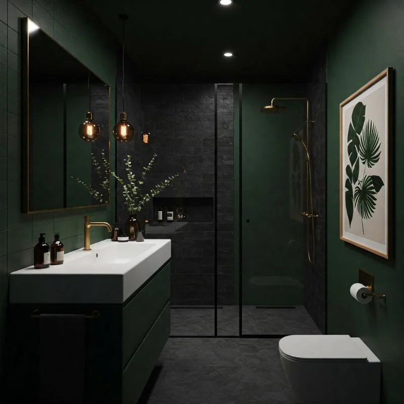 20 Dark Green Bathroom Ideas to Try Now