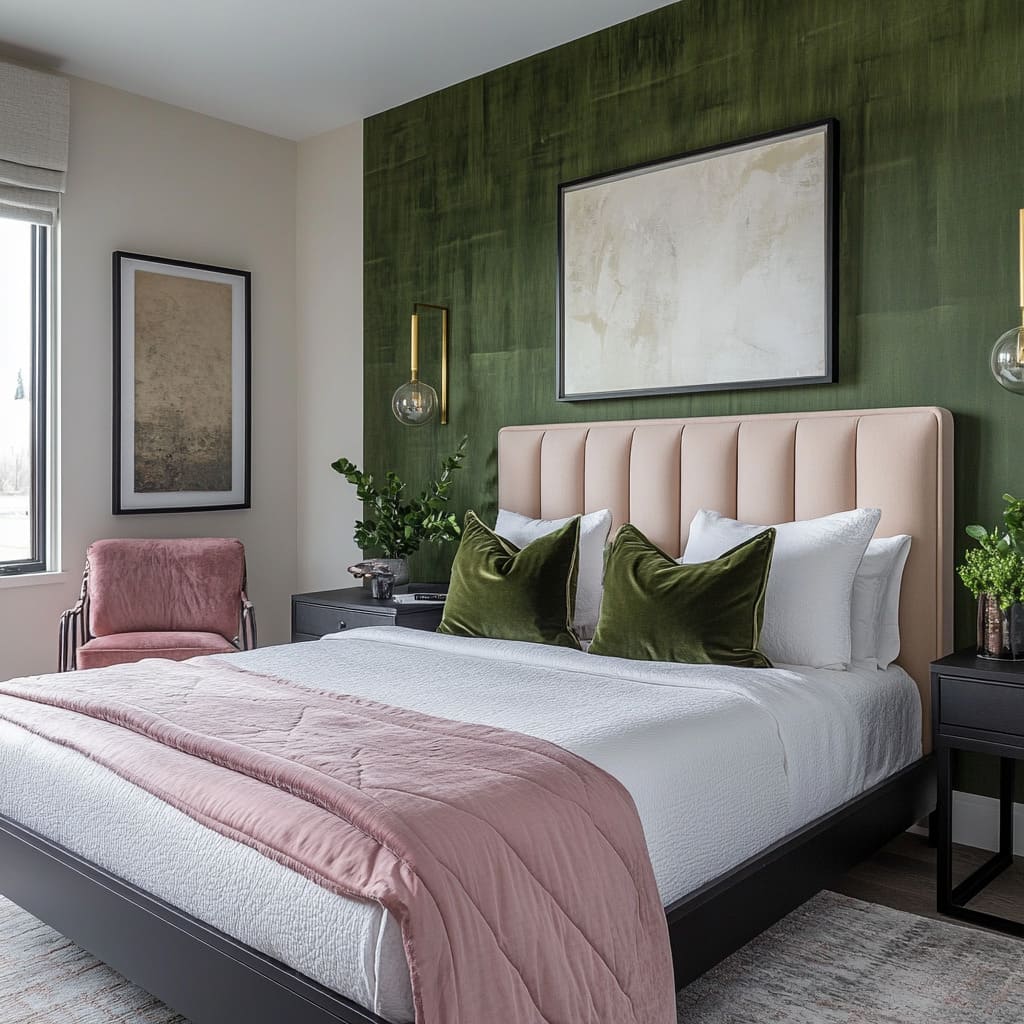 25 Pink and Green Bedroom Ideas for Balance, Texture & Style