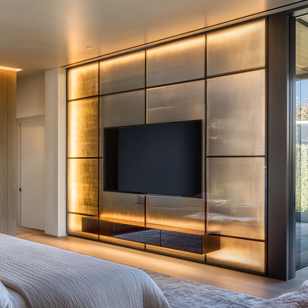 30 Trendy Bedroom TV Wall Ideas with Style & Built-In Details