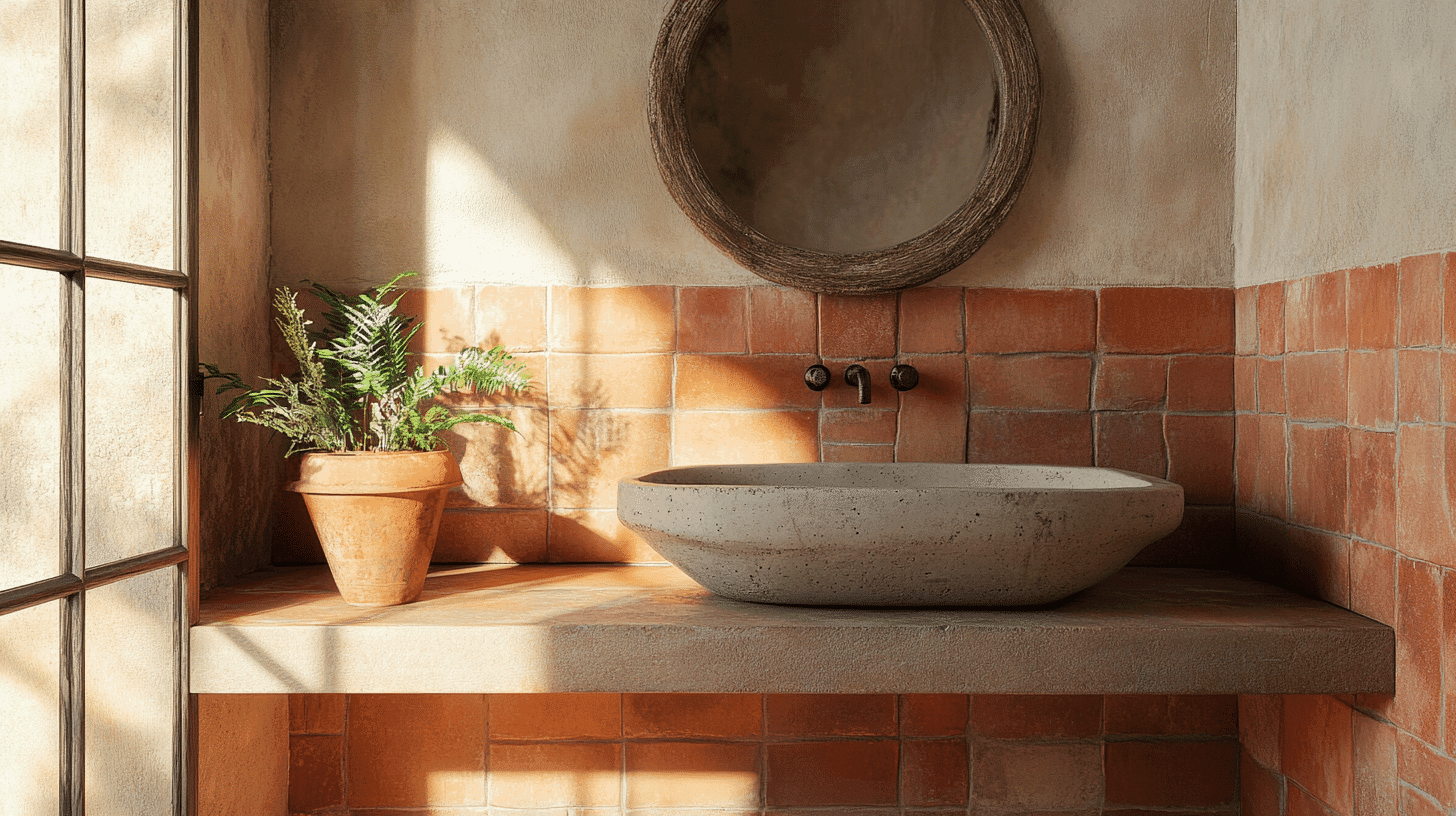46 Timeless Terracotta Bathroom Ideas - Enthralling Gumption