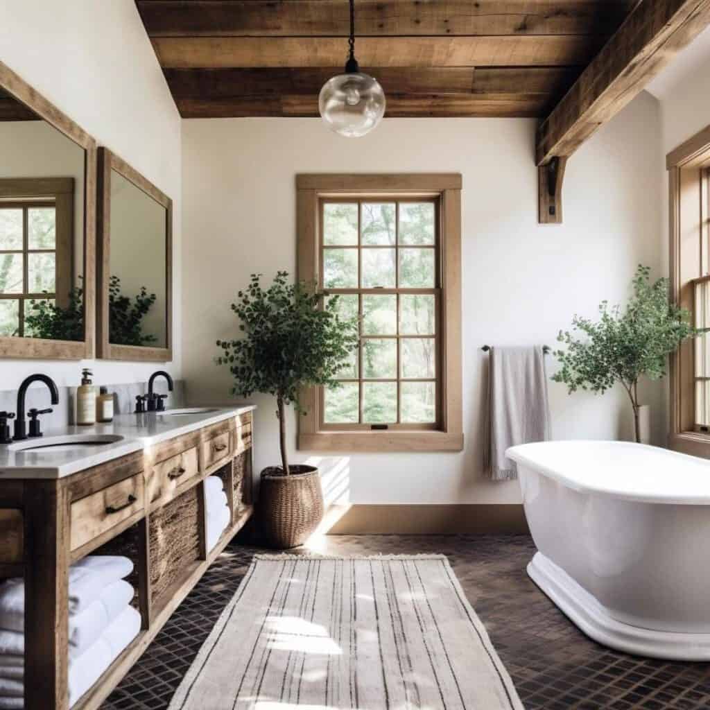 53 Farmhouse Bathroom Ideas for a Chic Upgrade in Your Home