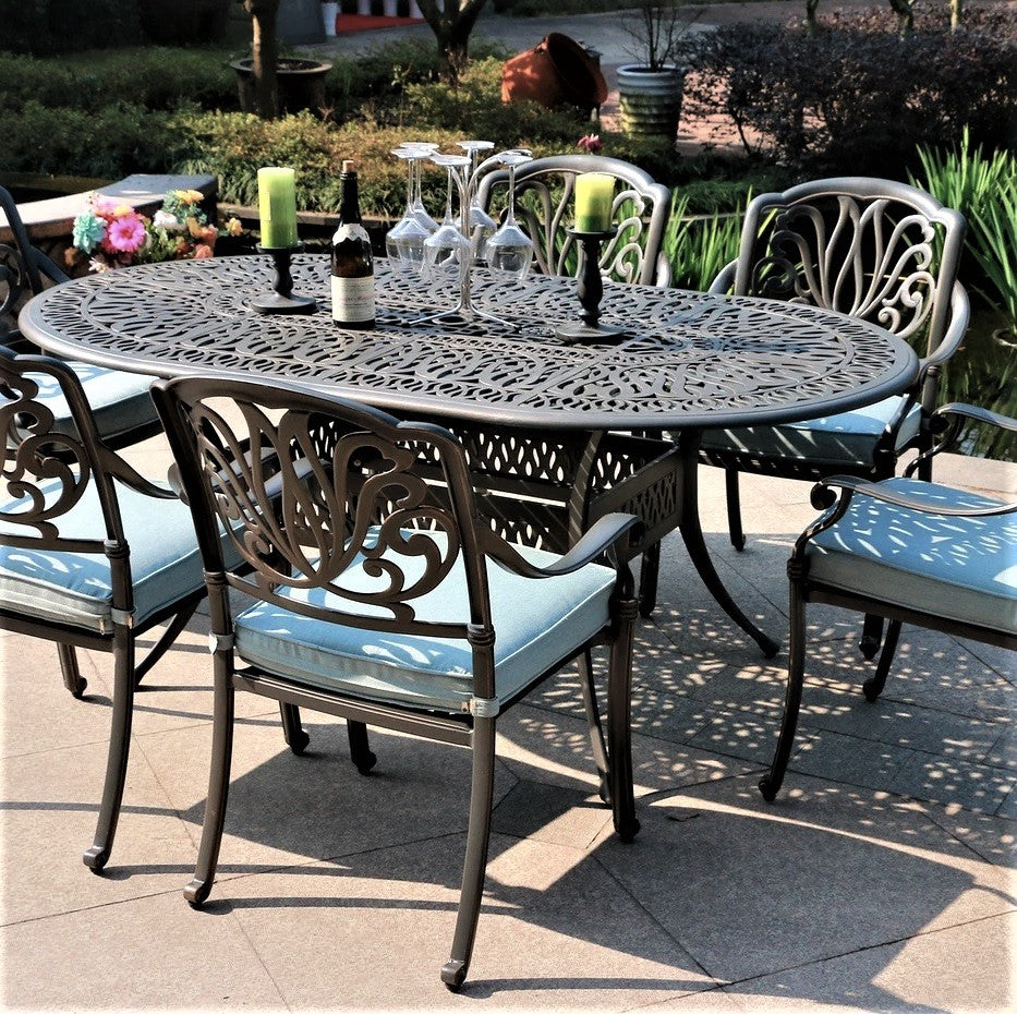 Aluminum Patio Dining Set Modern Metal Outdoor Table Cast Aluminum Patio Dining Set Patio Furniture Patio Sets