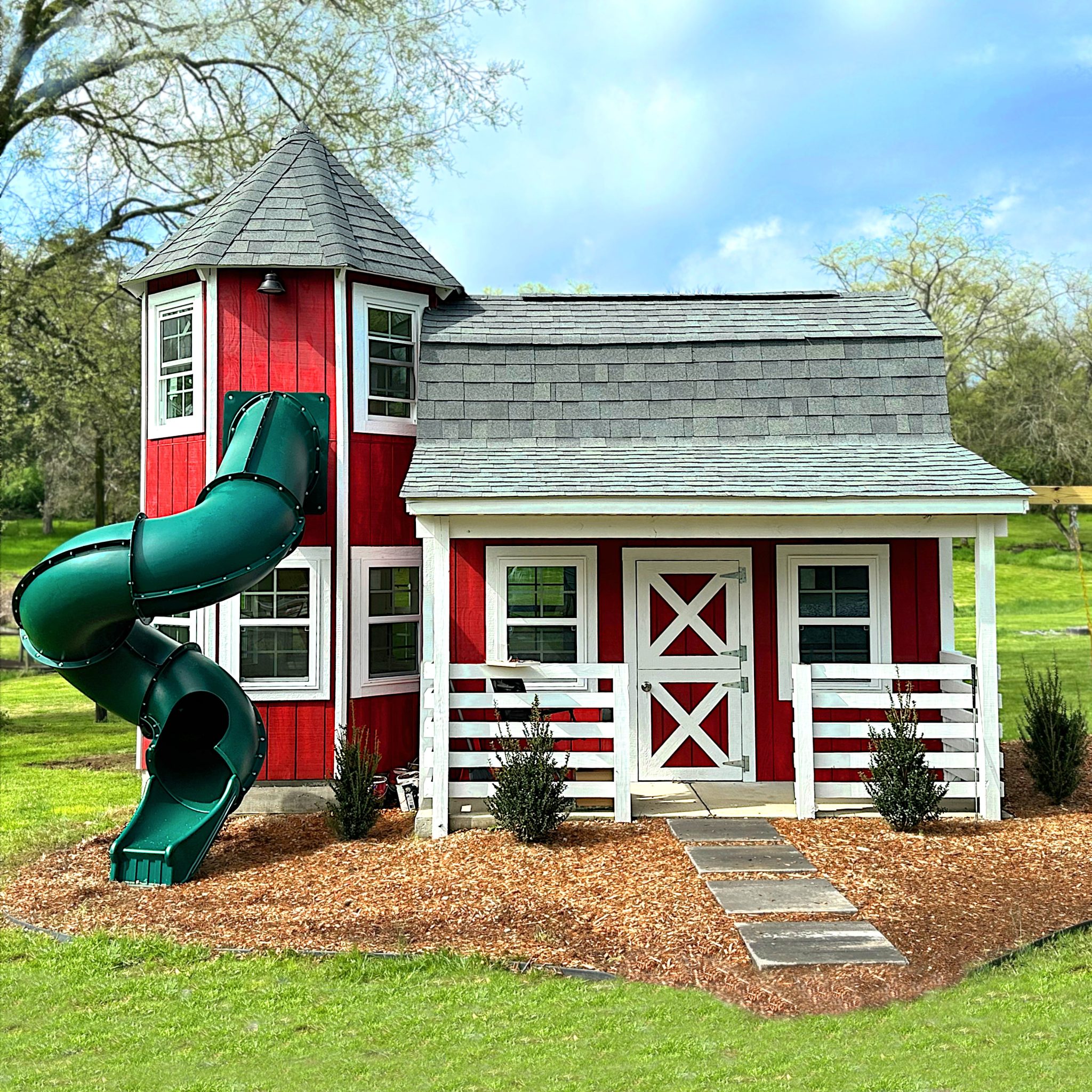 Barn Playhouse Farm Playhouse Backyard Playground Barn Playhouse Plans Barn And Silo Outdoor Playset Large Barn Playhouse Plan 12x19ft Outdoor