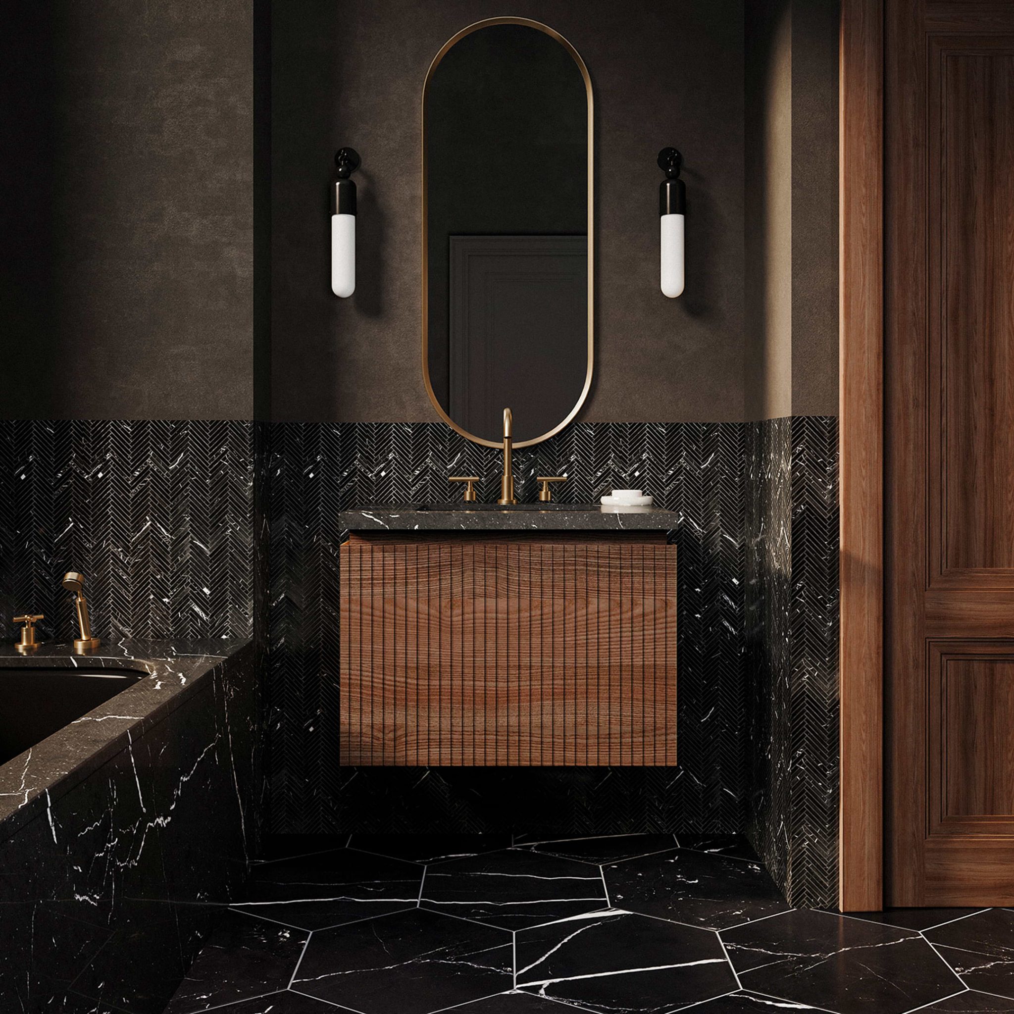 Black & White Bathroom Tile Ideas - Tileist by Tilebar
