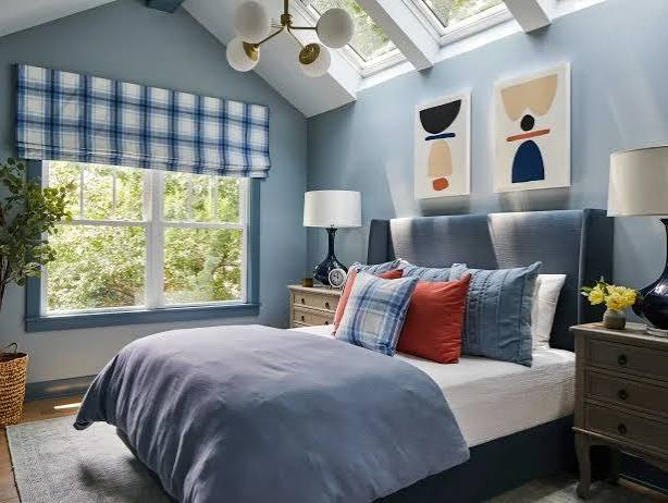 Blue Guest Bedroom Pictures From HGTV Urban Oasis 2023 | HGTV