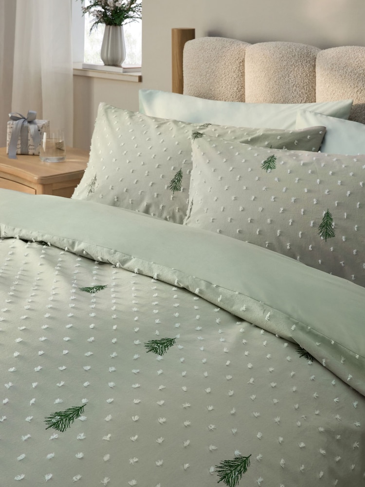 Buy Green Christmas Tree Duvet Cover and Pillowcase Set from Next USA