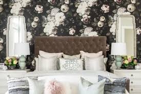 Contemporary Main Bedroom With Floral Wallpaper | HGTV